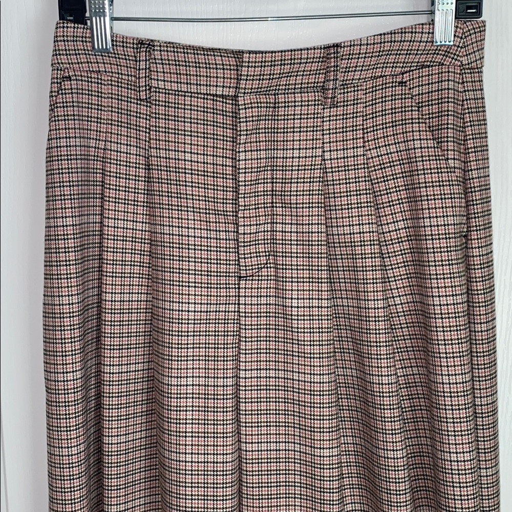 Maeve By Anthropologie The Avery Pleated Wide-Leg Trousers Plaid Edition - Picture 11 of 16